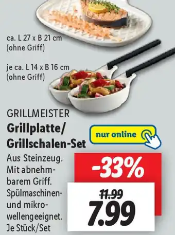 Lidl GRILLMEISTER Grillplatte/ Grillschalen-Set Angebot