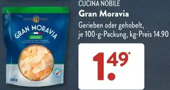 Aldi Süd CUCINA NOBILE Gran Moravia 100 g Packung Angebot