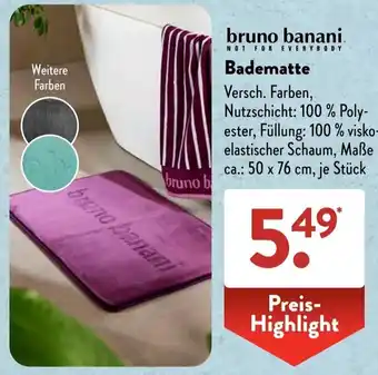 Aldi Süd bruno banani Badematte Angebot