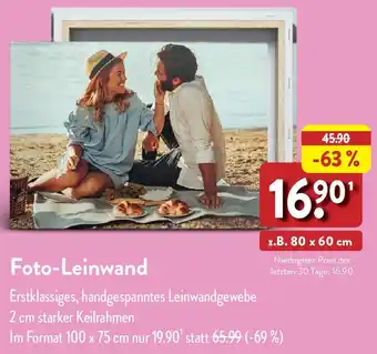 Aldi Nord Foto-Leinwand Angebot