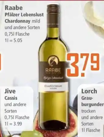 Klaas und Kock Raabe Pfälzer Lebenslust Chardonnay mild und andere Sorten 0,751 Flasche Angebot