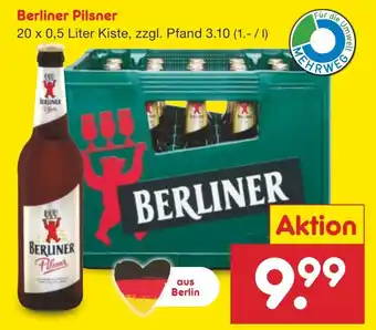 Netto Marken-Discount Berliner Pilsner 20 x 0,5 Liter Kiste Angebot