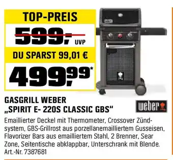 OBI WEBER GASGRILL ,,SPIRIT E-220S CLASSIC GBS" Angebot