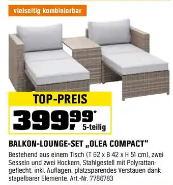 OBI BALKON-LOUNGE-SET,,OLEA COMPACT" Angebot