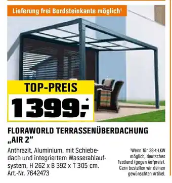 OBI FLORAWORLD TERRASSENÜBERDACHUNG ,,AIR 2" Angebot