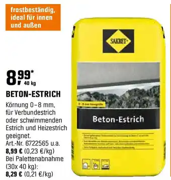 OBI SAKRET BETON-ESTRICH 40kg Angebot