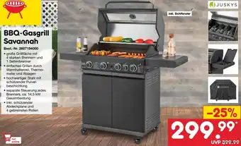 Netto Marken-Discount JUSKYS BBQ-Gasgrill Savannah Angebot