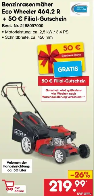 Netto Marken-Discount Güde Benzinrasenmäher Eco Wheeler 464.2 R Angebot