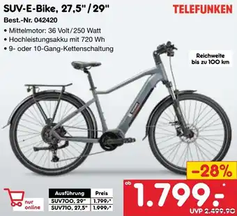 Netto Marken-Discount TELEFUNKEN SUV-E-Bike, 27,5"/29" Angebot