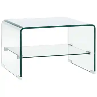 ManoMano Maisonchic - Couchtisch, Beistelltisch, Wohnzimmertisch Transparent 50×45×33 cm Hartglas MKW28662 Angebot