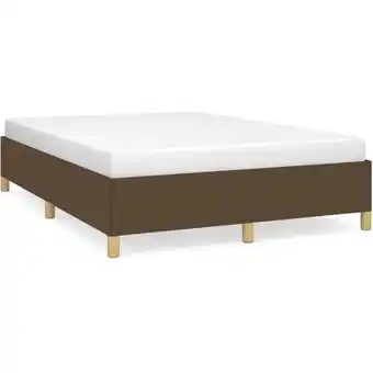 ManoMano Bettgestell für Erwachsenenbett,Bettrahmen Metallbett,Schlafzimmerbett Dunkelbraun 140x190 cm Stoff -Maison 99557 - Braun Angebot