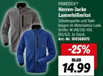 Lidl PARKSIDE Herren-Jacke Lammfellimitat Angebot