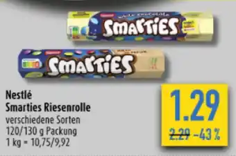 diska Nestlé Smarties Riesenrolle verschiedene Sorten 120/130 g Angebot