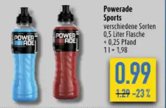 diska Powerade Sports verschiedene Sorten 0,5 Liter Flasche Angebot