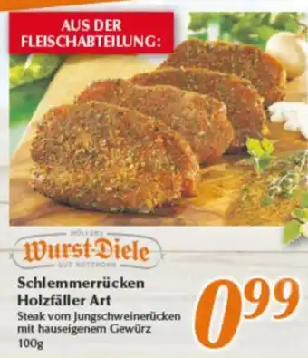 inkoop Wurst Diele Schlemmerrücken Holzfäller Art 100g Angebot