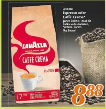 inkoop Lavazza Espresso oder Caffè Crema ganze Bohne, ideal für Kaffeevollautomaten, versch. Sorten 1kg Beutel Angebot