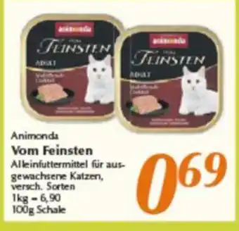 inkoop Animonda Vom Feinsten Alleinfuttermittel für aus- gewachsene Katzen, versch. Sorten 100g Angebot