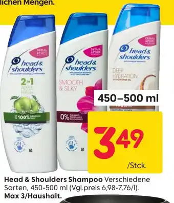 Rusta Head & Shoulders Shampoo Verschiedene Sorten, 450-500 ml Angebot