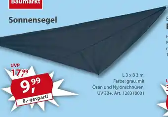 Sonderpreis Baumarkt Sonnensegel L3xB 3m Angebot