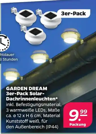 NETTO GARDEN DREAM 3er-Pack Solar- Dachrinnenleuchten Angebot