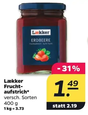 NETTO Lækker Frucht- aufstrich 400 g Angebot