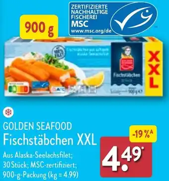 Aldi Nord GOLDEN SEAFOOD Fischstäbchen XXL 900 900-g-Packung Angebot