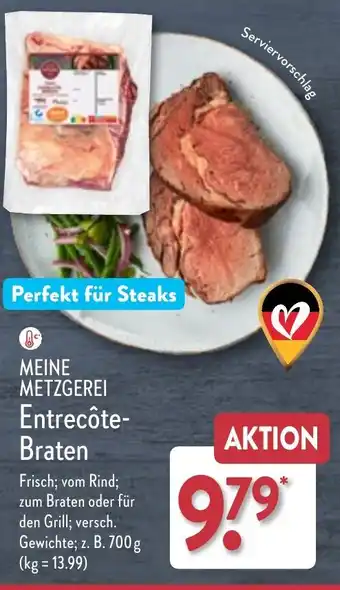 Aldi Nord MEINE METZGEREI Entrecôte Braten 700 g- Angebot