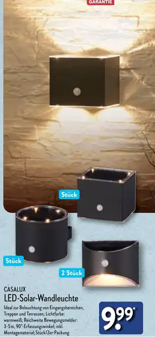 Aldi Nord CASALUX LED-Solar-Wandleuchte Angebot