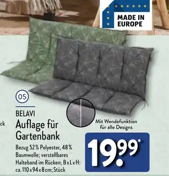 Aldi Nord BELAVI Auflage für Gartenbank Angebot