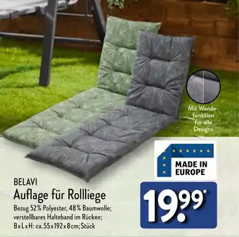 Aldi Nord BELAVI Auflage für Rollliege Angebot