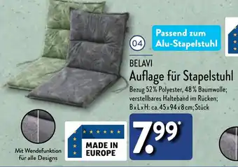 Aldi Nord BELAVI Auflage für Stapelstuhl Angebot