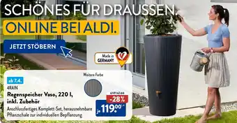 Aldi Nord 4RAIN Regenspeicher Vaso, 220 L, inkl. Zubehör Angebot