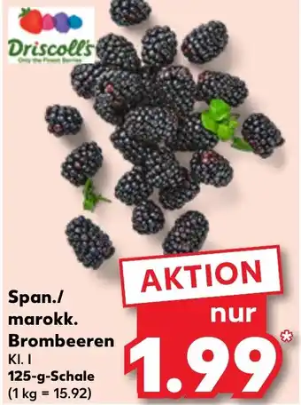 Kaufland Span./ marokk. Brombeeren 125 g Schale Angebot