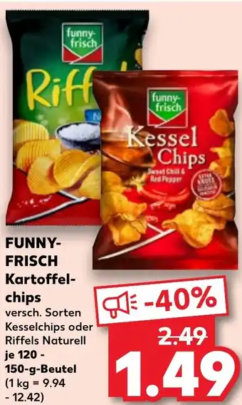 Kaufland FUNNY- FRISCH Kartoffelchips 120-150 g Beutel Angebot