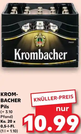 Kaufland KROMBACHER Pils Ka. 20x0,5 L-Fl. Angebot