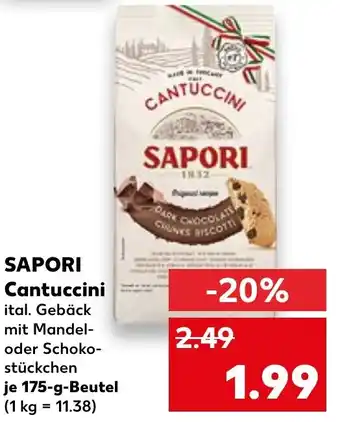 Kaufland SAPORI Cantuccini 175 g Beutel Angebot