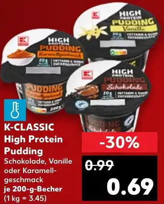 Kaufland K-CLASSIC High Protein Pudding 200 g Becher Angebot