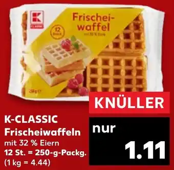 Kaufland K-CLASSIC Frischeiwaffeln 250 g Packg. Angebot