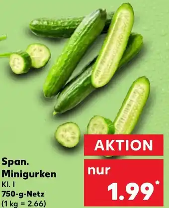 Kaufland Span. Minigurken 750 g Netz Angebot