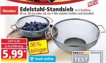 Norma Metaltex Edelstahl-Standsieb Angebot