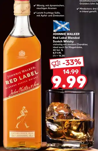 Kaufland JOHNNIE WALKER Red Label Blended Scotch Whisky 0,7 L-Fl. Angebot