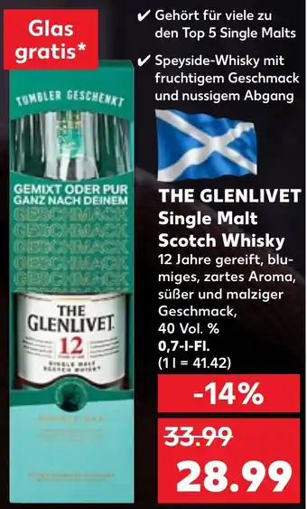 Kaufland THE GLENLIVET Single Malt Scotch Whisky 0,7 L-Fl. Angebot