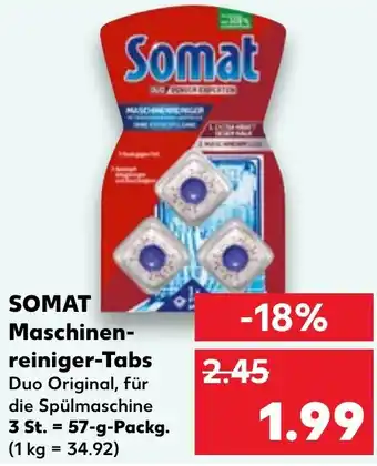 Kaufland SOMAT Maschinenreiniger-Tabs 57 g Packg. Angebot