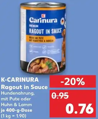 Kaufland K-CARINURA Ragout in Sauce 400 g Dose Angebot