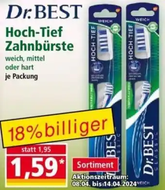 Norma Dr.BEST Hoch-Tief Zahnbürste Angebot