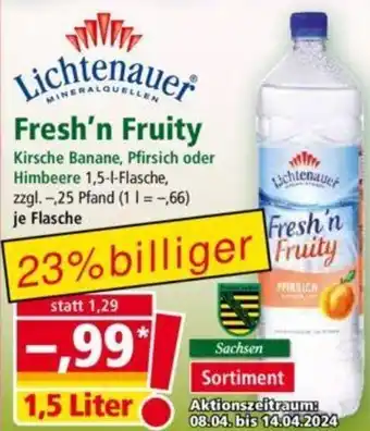 Norma Lichtenauer Fresh'n Fruity 1,5 Liter Angebot