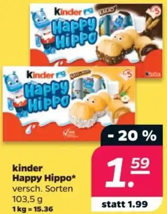 NETTO kinder Happy Hippo 103,5 g Angebot