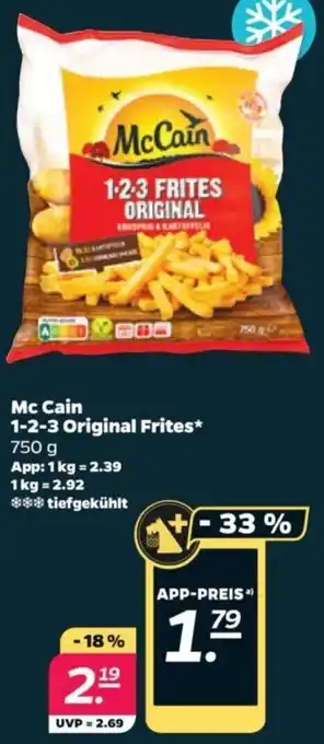 NETTO Mc Cain 1-2-3 Original Frites 750 g Angebot