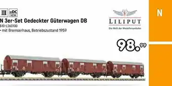 Spiele Max N 3er-set Gedeckter Güterwagen Db Liliput Angebot