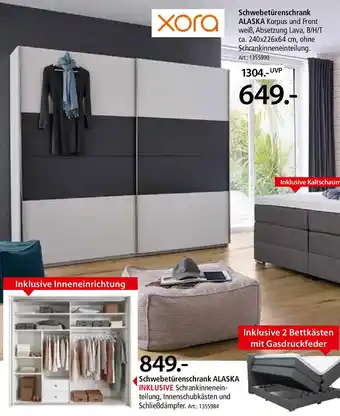 Zurbrüggen Xora Schwebetürenschrank ALASKA Angebot